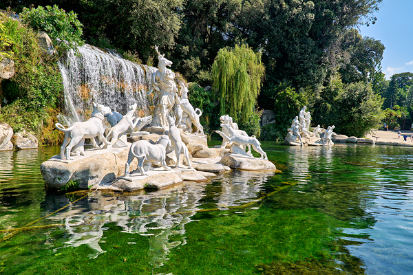 Caserta Campania Italy. The Royal Palace. The fountain of Diana and Actaeon Digital Download
