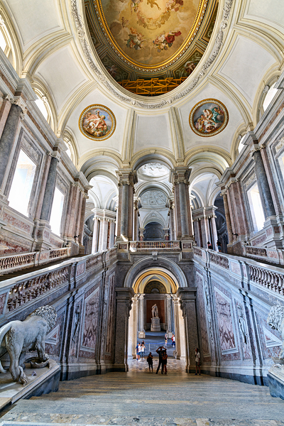 Caserta Campania Italy. The scalone staircase of honour by Luigi Vanvitelli at the Royal Palace Digital Download