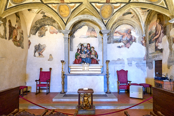 Cortona Arezzo Tuscany Italy. In Diocesan Museum once the seat of the Society of the Good Jesus is a cycle of frescoes by Vasari Digital Download