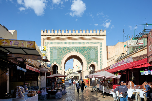 Morocco Fez. Bab Bou Jeloud the blue gate to Medina Digital Download