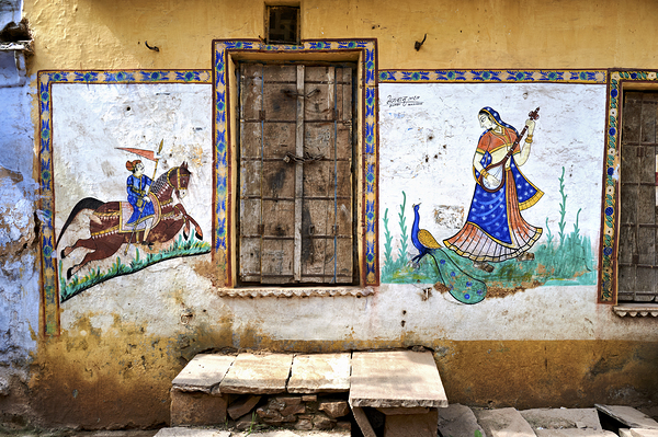 India Rajasthan Bundi. Painted decorated house Digital Download