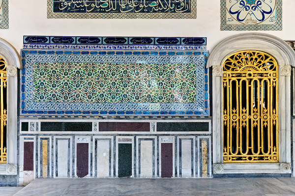 Istanbul Turkey. Topkapi Palace. Decorated walls in the Harem Digital Download