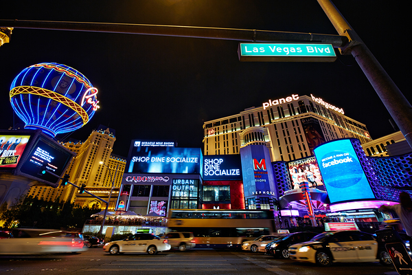 The Strip by night. Las Vegas Nevada USA Digital Download