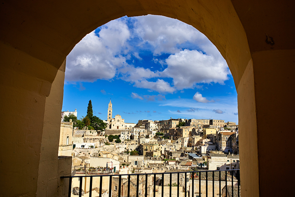Matera Basilicata Italy. Framed view of the old town. I sassi di Matera Digital Download