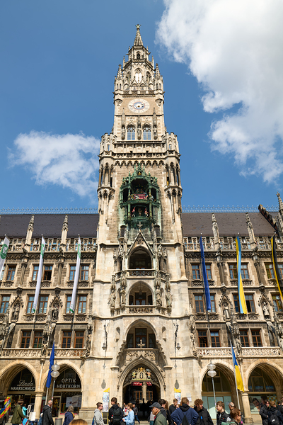 Germany Bavaria Munich. The town hall Rathaus. Marienplatz. Marys square Digital Download