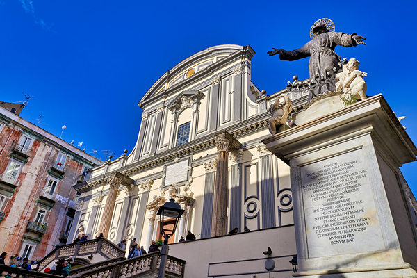 Naples Campania Italy. San Paolo Maggiore is a basilica church in Naples Digital Download