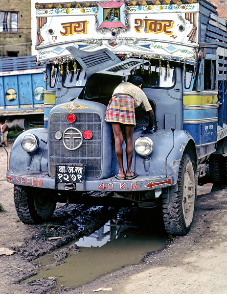 Nepal. Kathmandu. Repairing a truck Digital Download