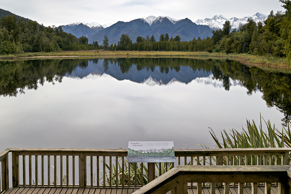 New Zealand. Lake Matheson. In the background Mount Tasman and Aoraki Mount Cook Digital Download