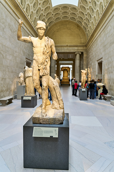 New York. Manhattan. United States. The Metropolitan Museum of Art. Greek and Roman Art. Marble statue of a wounded warrior Digital Download
