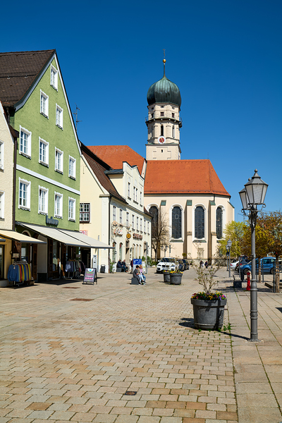 Germany Bavaria Romantic Road. Schongau. Mariae Himmelfahrt church Digital Download