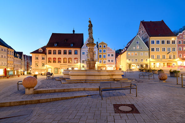 Germany Bavaria Romantic Road. Landsberg am Lech. Hauptplatz square Digital Download
