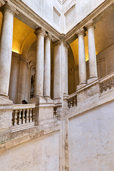 Rome Lazio Italy. The Galleria Nazionale dArte Antica or National Gallery of Ancient Art an art museum in Palazzo Barberini. Square staircase by Bernini Digital Download