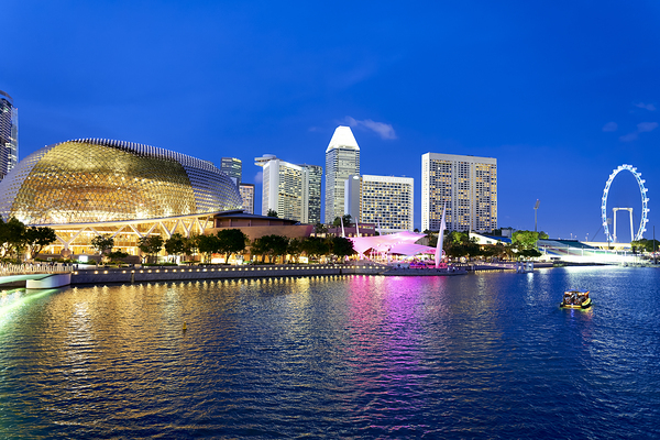 Singapore. Marina Bay at sunset Digital Download
