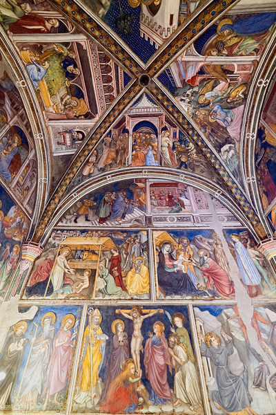 Foligno Umbria Italy. Frescoes at Trinci Palace Palazzo Trinci a patrician residence and museum. Digital Download