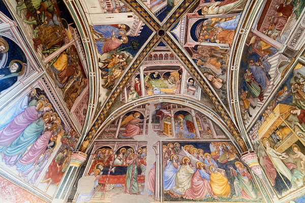 Foligno Umbria Italy. Frescoes at Trinci Palace Palazzo Trinci a patrician residence and museum. Digital Download