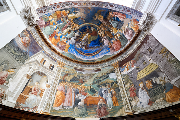 Spoleto Umbria Italy. The interior of the Cathedral. The frescoed apse by Filippo Lippi Digital Download