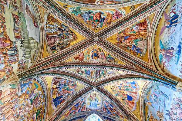 Orvieto Umbria Italy. The vault of the chapel of the Madonna di San Brizio frescoed by Fra Angelico and Benozzo Gozzoli Digital Download