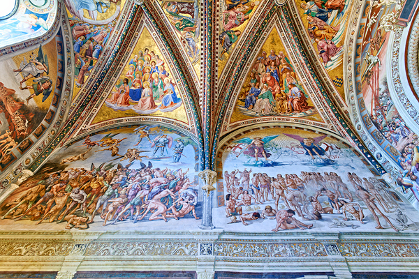 Orvieto Umbria Italy. The vault of the chapel of the Madonna di San Brizio frescoed by Fra Angelico and Benozzo Gozzoli Digital Download