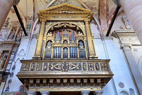 Verona Veneto Italy. The organ of the Basilica of Saint Anastasia Digital Download