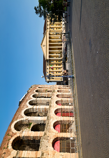 Verona Veneto Italy. The Verona Arena - Roman Amphitheatre and the Town Hall Digital Download