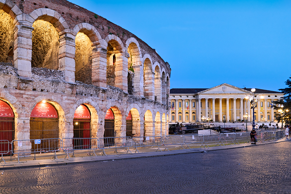 Verona Veneto Italy. The Verona Arena - Roman Amphitheatre and the Town Hall Digital Download