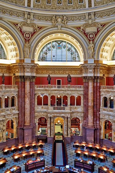 Inside the Library of Congress. The Reading Hall. Washington D.C. Digital Download