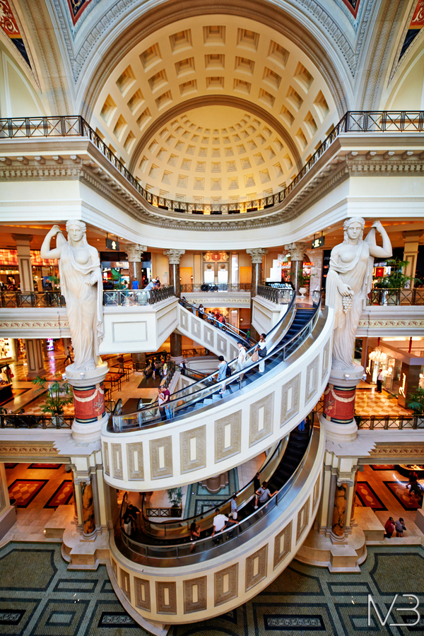 The Shopping Mall at Caesars Palace Hotel. Las Vegas Nevada USA by