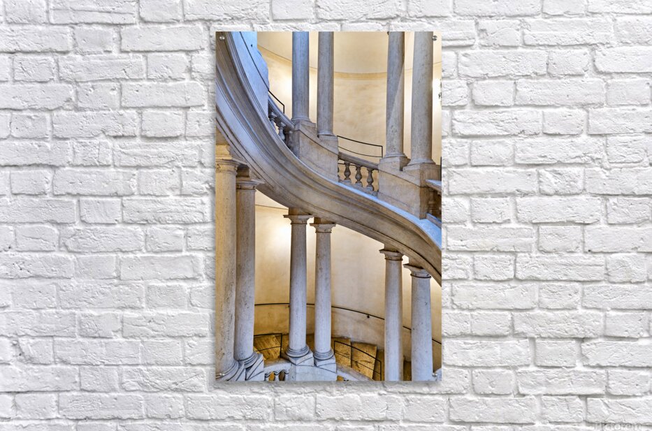 Helicoidal staircase design in Galleria Nazionale dArte Antica – Acrylic Print 1