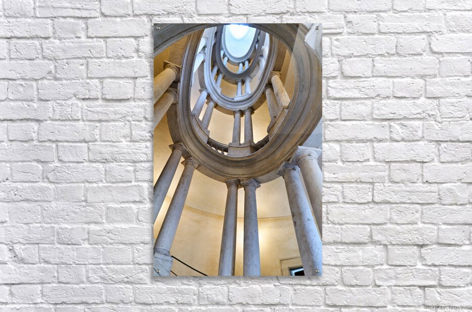 Staircase design in Galleria Nazionale dArte Antica in Rome – Acrylic Print 1