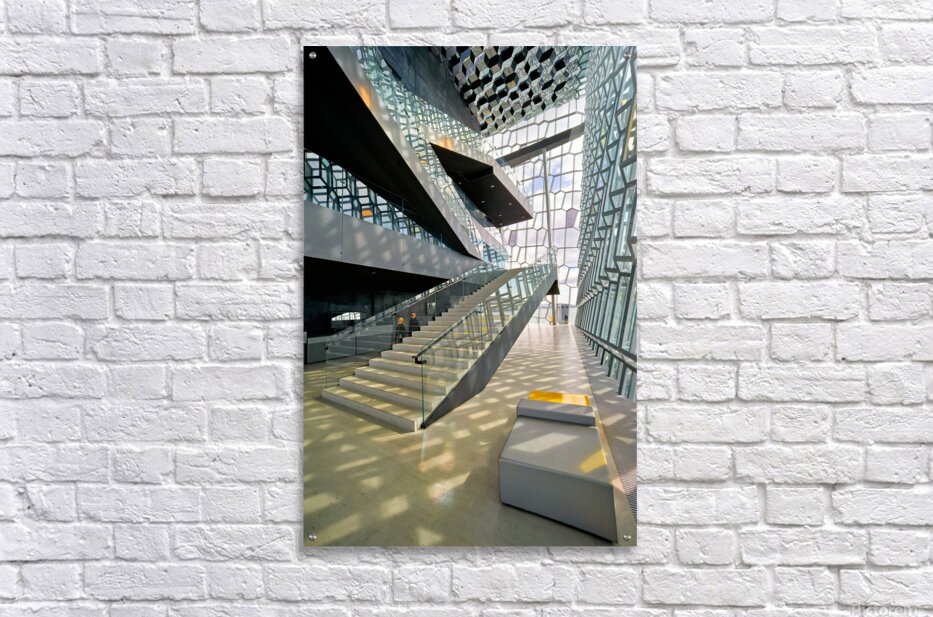 Unique design inside Harpa Opera House in Reykjavik – Acrylic Print 1