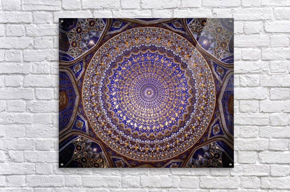 Ceiling design in a Samarkand building Uzbekistan – Acrylic Print 1