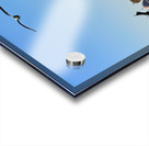 New York. Manhattan. United States. Tourists approaching Liberty Island by ferry Acrylic print