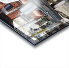 India Rajasthan Bundi. Portrait of an old man seated on a carty Acrylic print