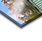 Germany Bavaria Romantic Road. Fussen. St. Mang Abbey  and museum on river Lech. Lovers padlocks Acrylic print