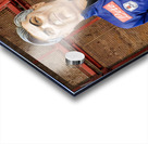 Naples Campania Italy. Statues figurines of the Christmas Nativity Scene in the artisan workshops of Via San Gregorio Armeno Acrylic print