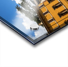 Todi Umbria Italy. Concattedrale della Santissima Annunziata. Cathedral. Piazza del Popolo. The statue Quattro Stele by Arnaldo Pomodoro Acrylic print