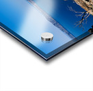 Picturesque Santorini: white village blue sea volcanic cliffs. Acrylic print