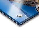 Santorinis white cliffside village and caldera view. Acrylic print