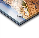 Santorinis Fira town on caldera cliff at sunset. Acrylic print