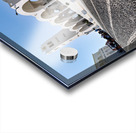 Beautiful white church and cobblestone street in sunny Santorini Acrylic print