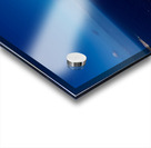 Santorinis iconic white architecture and windmill against the d Acrylic print