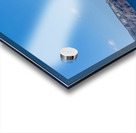 Santorini bell tower overlooking the Aegean Sea. Acrylic print