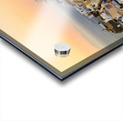 Whitewashed Santorini village and windmills at sunset over the s Acrylic print