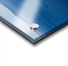 Santorinis blue domes and caldera view. Acrylic print