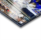 Fresh oysters on display at a seafood market. Acrylic print