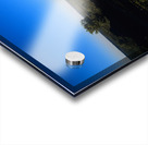 Carved stone monument in the Australian outback at sunset. Acrylic print