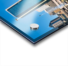 Ferry passengers enjoy city skyline view. Acrylic print