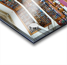 Grand library in Sydney with tall bookshelves and study areas Acrylic print