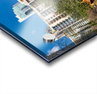 Chinese garden with pagodas and modern buildings Acrylic print