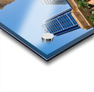 Brisbane City Hall with modern buildings and palm trees. Acrylic print